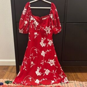 Altar'd State Floral Short Sleeve Dress